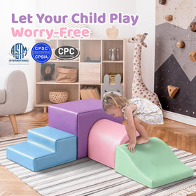 Sumbababy climbing blocks stairs enable stepping practice and cozy play time