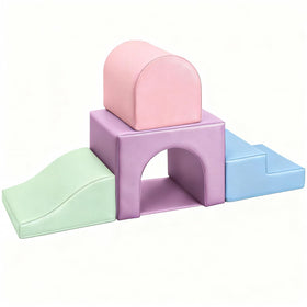 Sumbababy soft climbing blocks tunnel promotes safe indoor exploration and imaginative play
