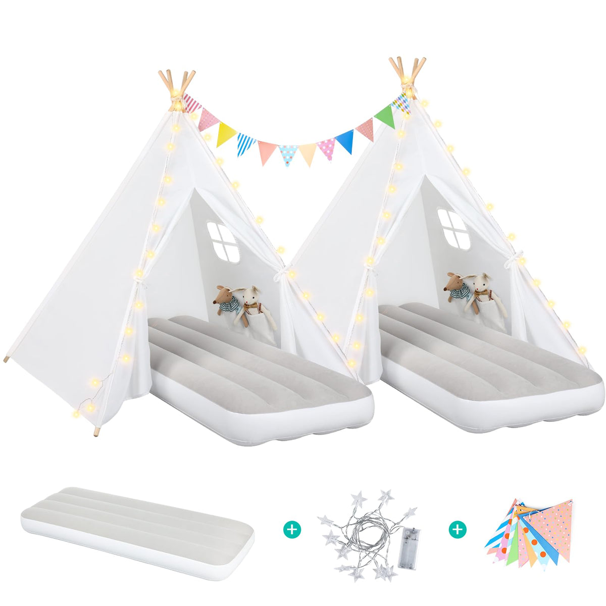 Sumbababy teepee tent two-pack ready for cozy sleepovers