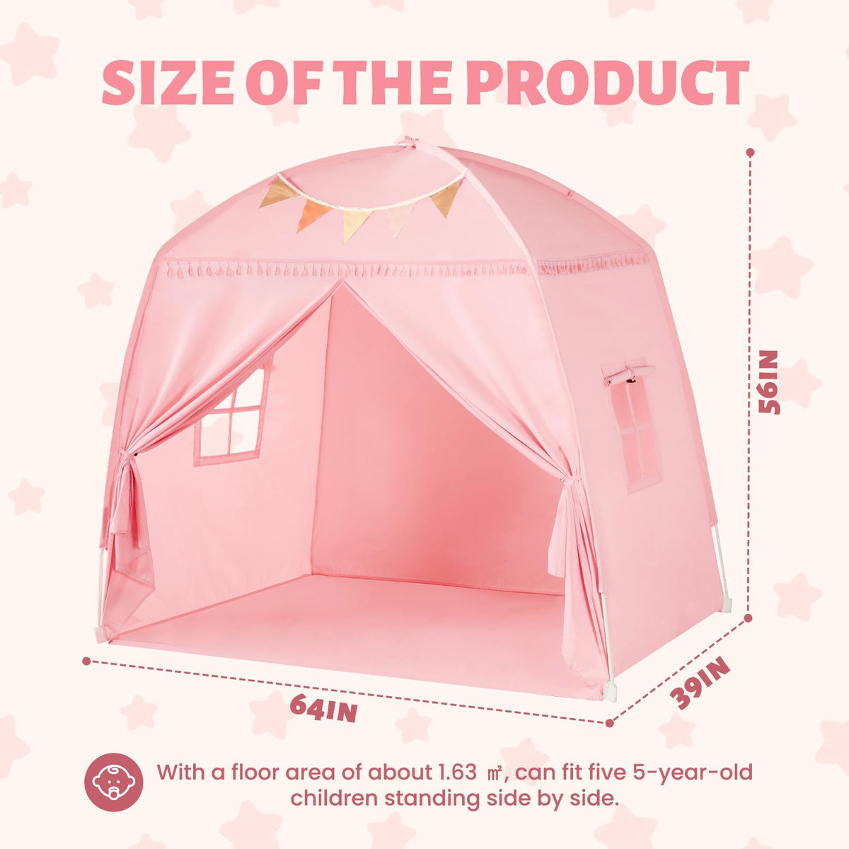 Sumbababy teepee tent easy two-step setup for quick family fun.