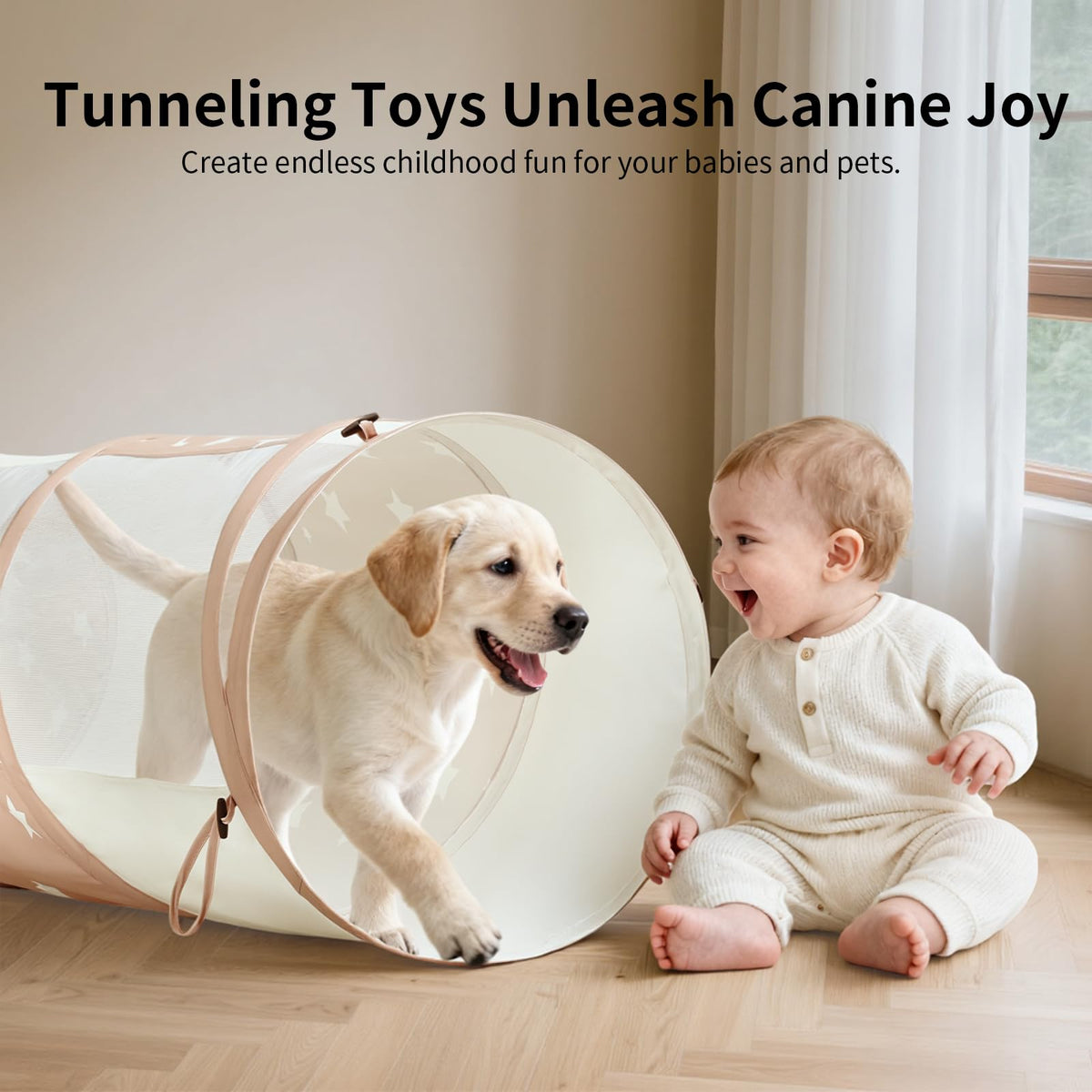 Sumbababy Tunnel Toy wipe-clean surface keeps maintenance simple.