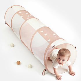 Sumbababy Tunnel Toy front view shows roomy space for toddlers to crawl safely.
