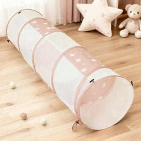 Sumbababy Tunnel Toy with pets nearby for versatile indoor use.