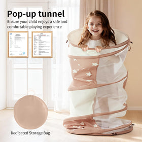 Sumbababy Tunnel Toy open design enables easy setup and cleaning.