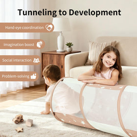 Sumbababy Tunnel Toy soft, durable fabric feels gentle for kids.
