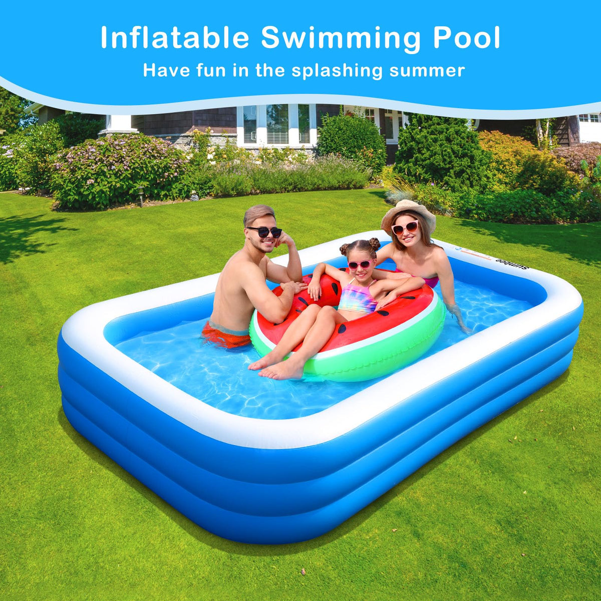 Sumbee pool quick setup with standard air pump.