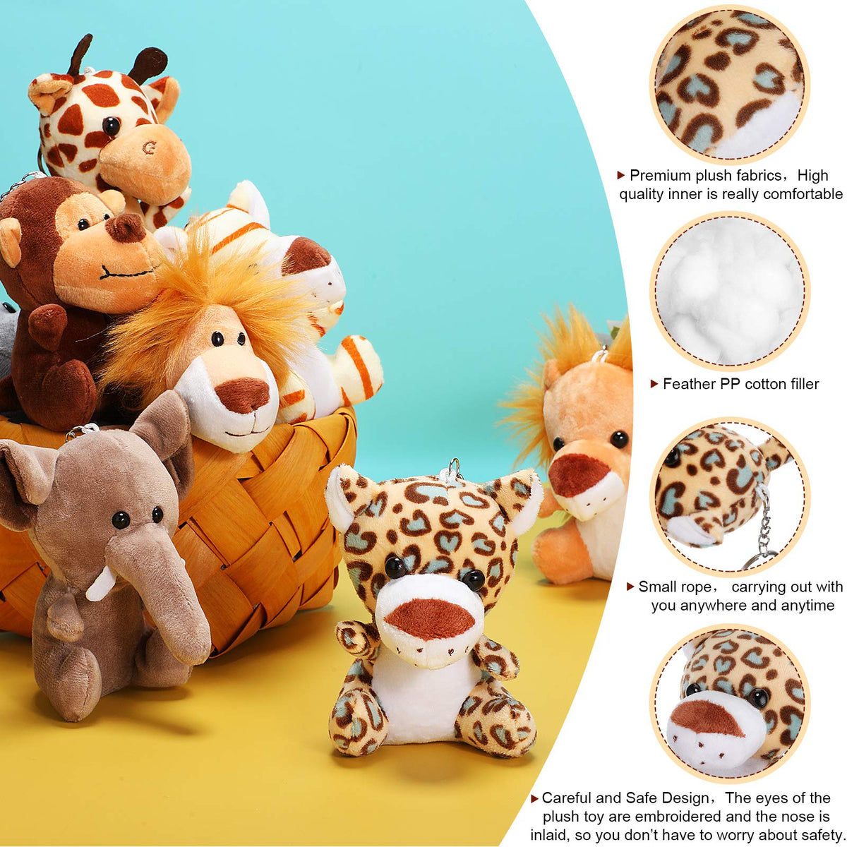 Sumind giraffe plush toy, bright and friendly jungle friend.
