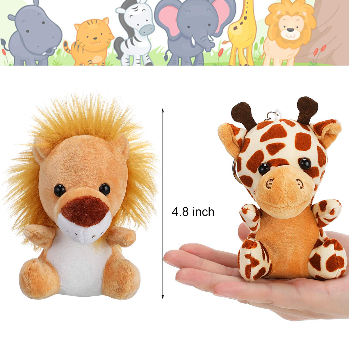 Sumind tiger plush toy, compact size for play and display.