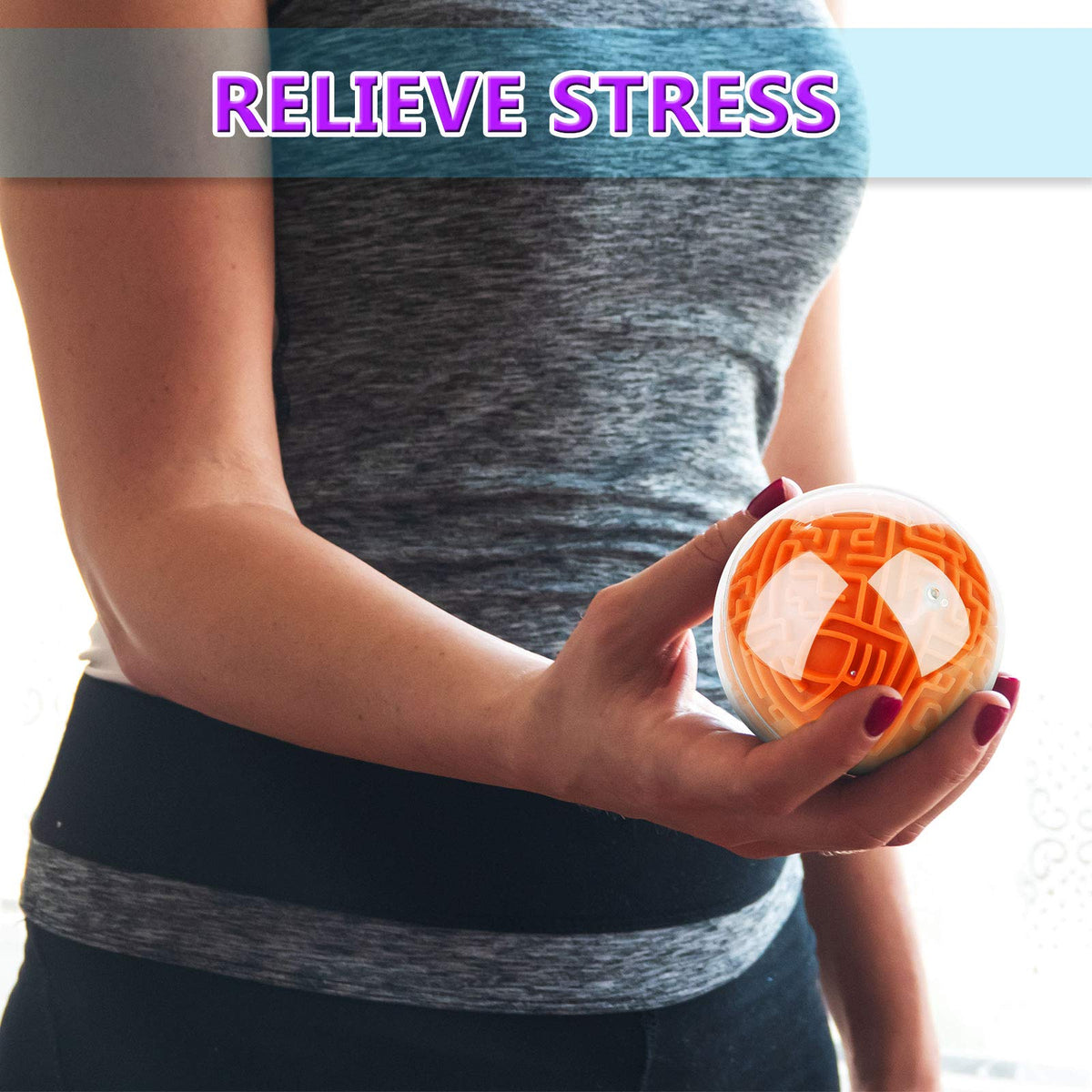 Sumind 3D maze ball in hand shows portable brain teaser design