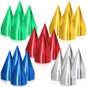 Sumind gold metallic cone birthday hat is ideal for celebrations.