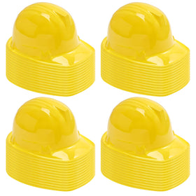 Sumind yellow construction hat on a child, lightweight, comfortable for pretend play.