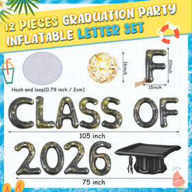 Sumind grad cap float adds festive flair to pool party