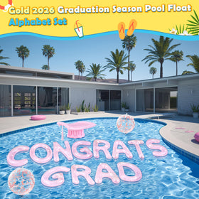 Sumind pink grad party décor ideas for pool and beach scenes