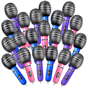 Sumind blue inflatable microphone adds vibrant decor for karaoke nights.