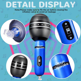 Sumind purple inflatable microphone creates playful stage vibes at parties.