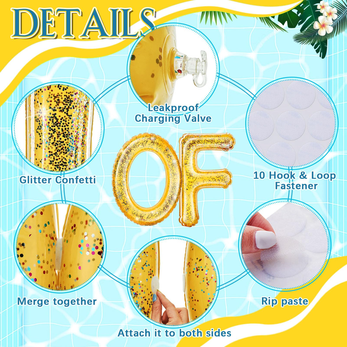 Sumind inflation valve makes setup quick, storing away easily after celebrations.