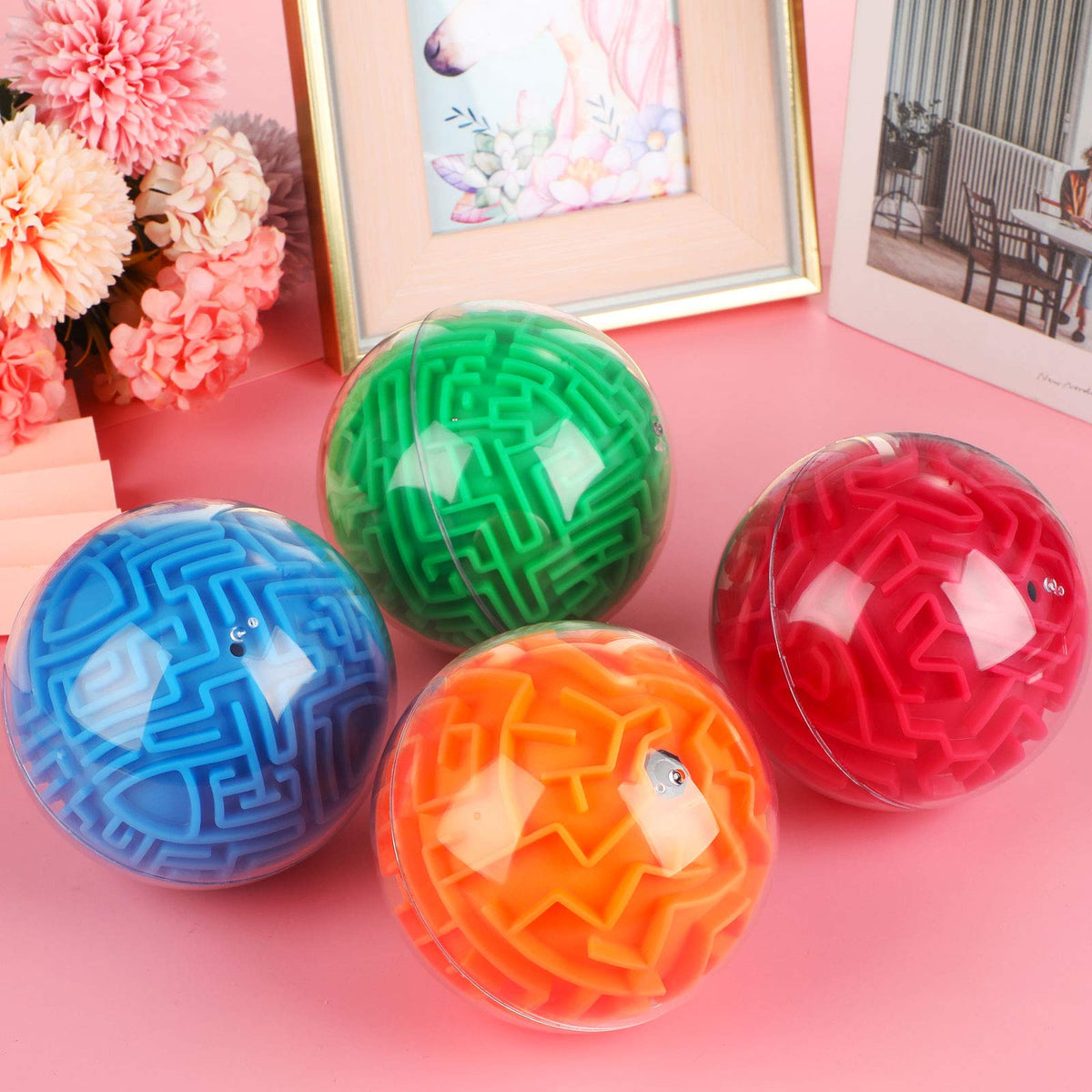 Sumind orange 3D puzzle maze ball for easy travel play