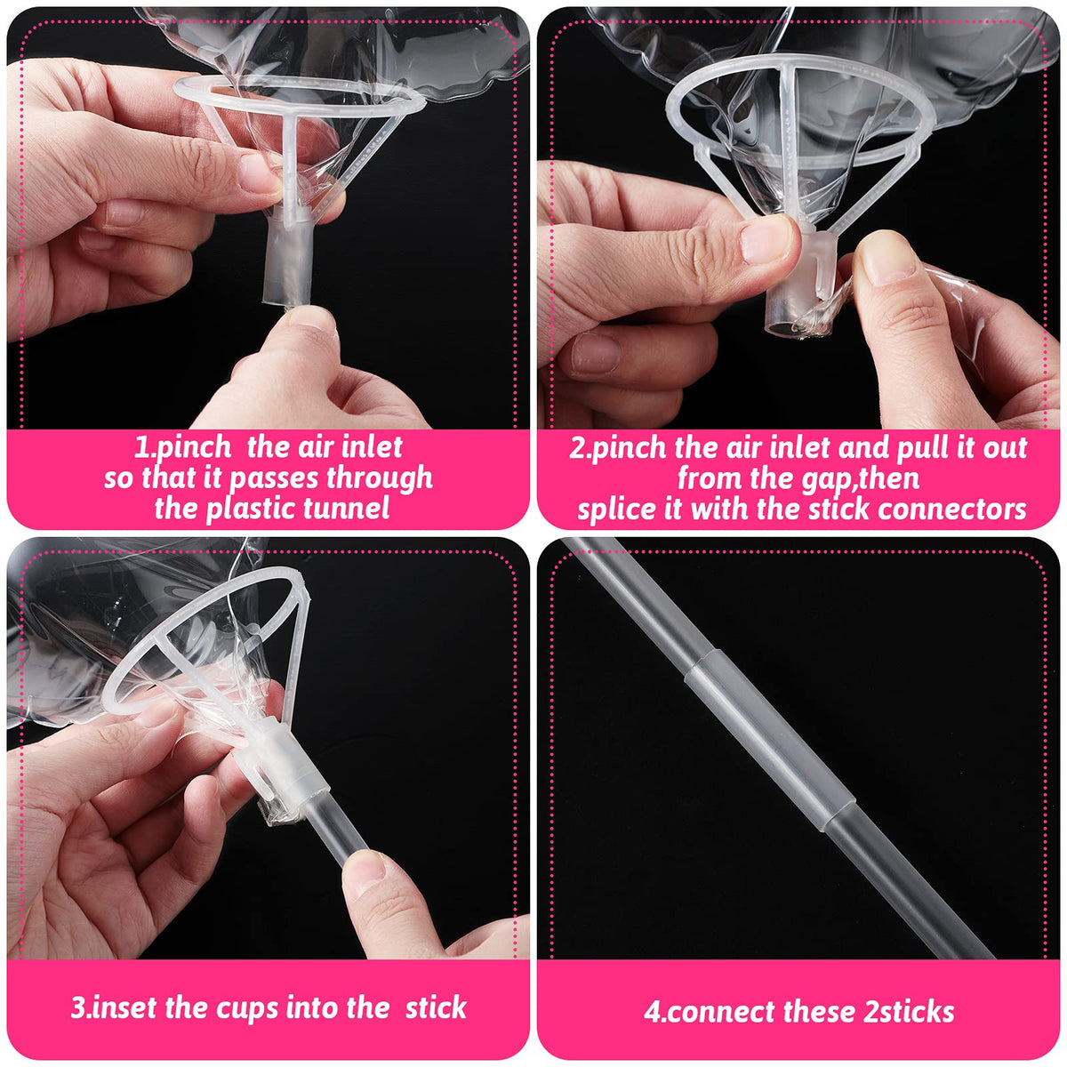 Sumind transparent pole compatible with LED lights and ribbons for customization