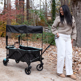 Summer Infant Pop 'N Ride canopy provides UPF 50+ sun protection.