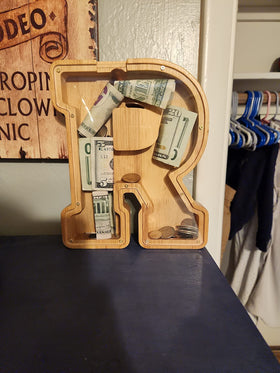Summidate piggy bank as a decorative yet functional home office piece.