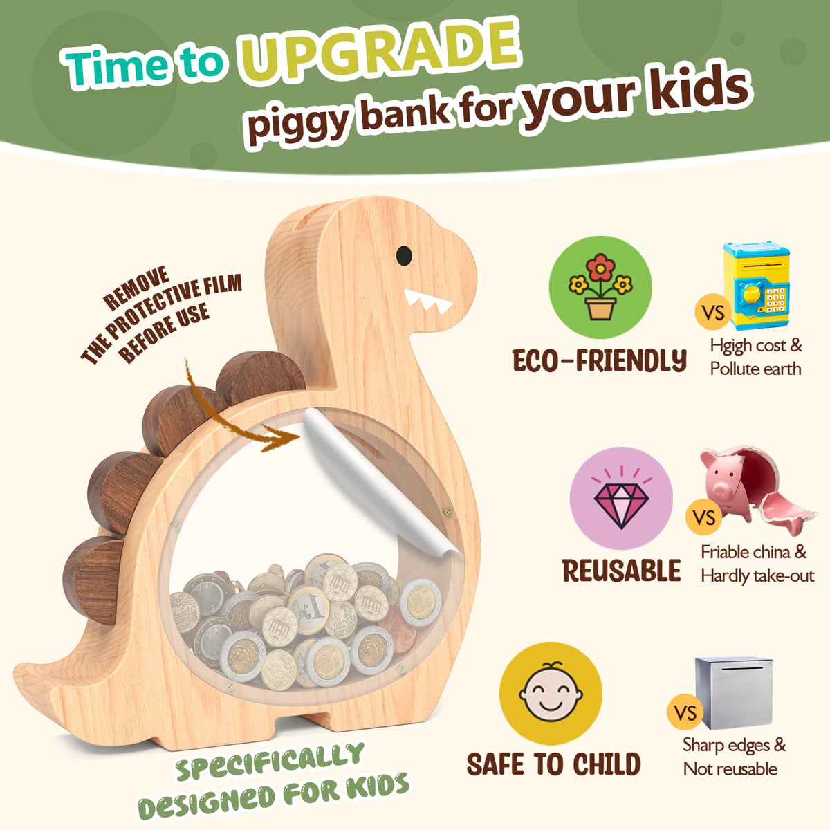 Summidate natural wood, non-toxic paints ensure safe play