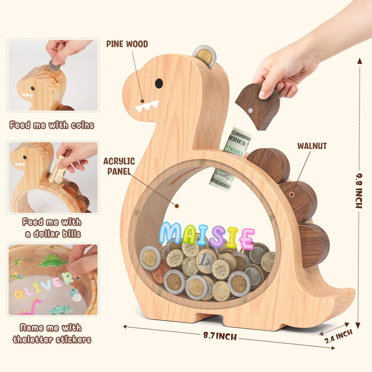 Summidate personalized engraving on front enhances a special keepsake