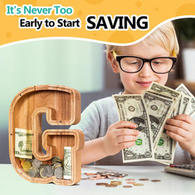 SummiDate piggy bank with sturdy base provides stable placement during play.