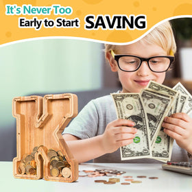 SummiDate piggy bank has a stable, thick base for sturdy display.