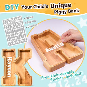 SummiDate clear acrylic panel lets kids watch coins grow inside.