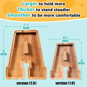 SummiDate wooden letter piggy bank transparent cover reveals savings progress clearly
