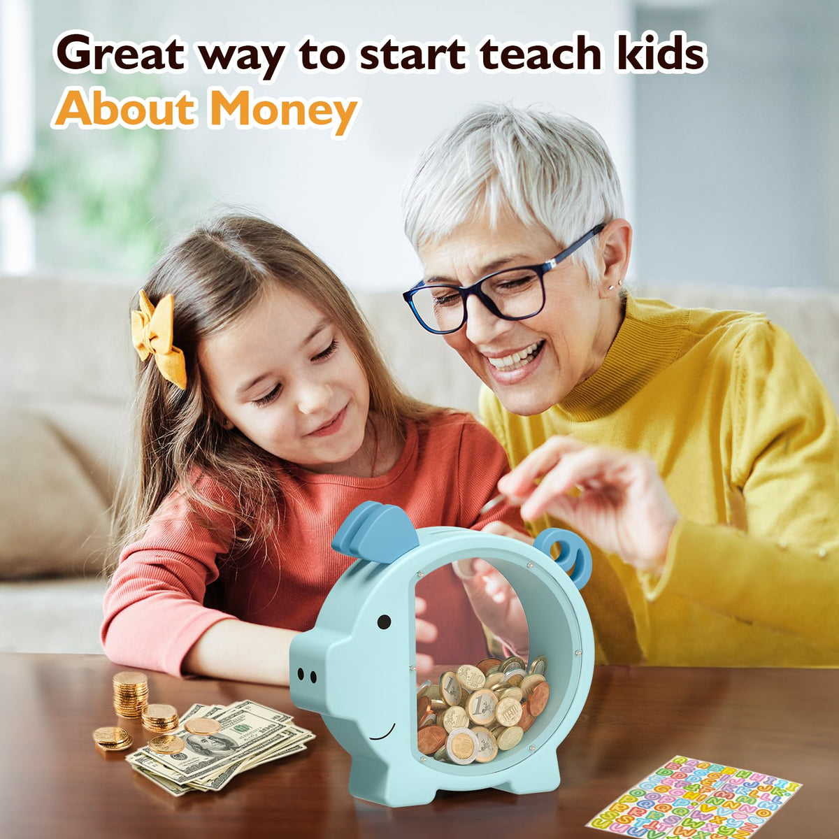 Summidate wooden piggy bank supports responsibility and independence in kids