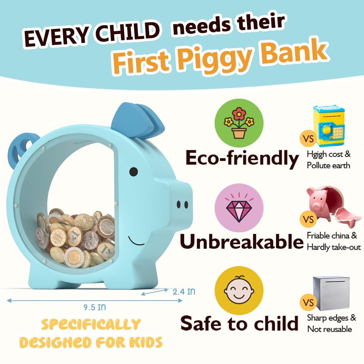 Summidate wooden piggy bank promotes saving habits through small daily changes