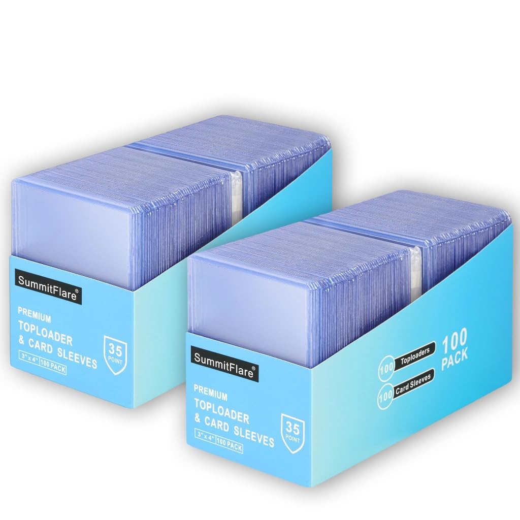 SummitFlare 400 card sleeves and top loaders protect cards from dust and moisture.