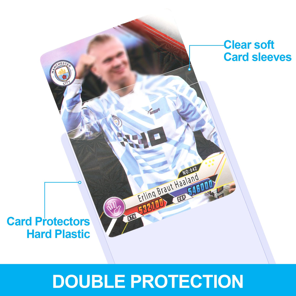 SummitFlare soft sleeves 2-5/8 by 3-5/8 inches protect card edges.