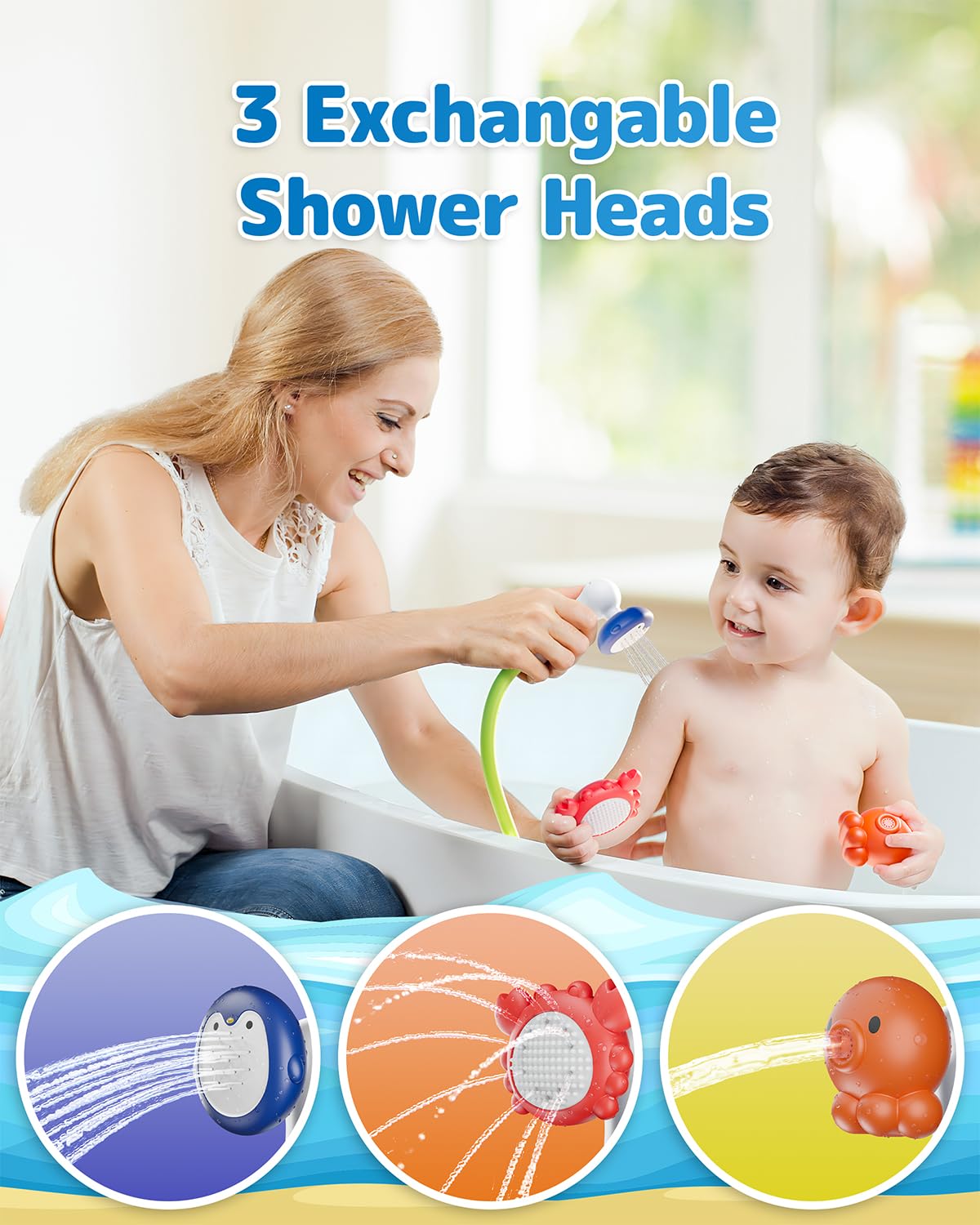 Sumobaby octopus shower head provides gentle streaming water