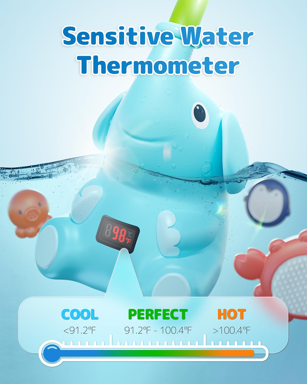 Sumobaby penguin shower head offers varied spray patterns