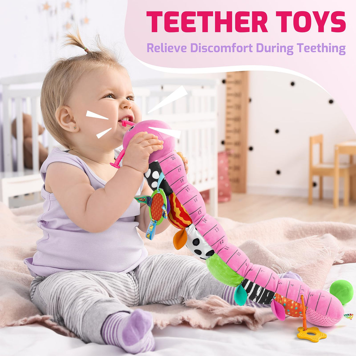 Sumobaby Caterpillar crinkle panel providing tactile stimulation during play