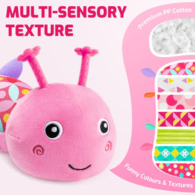 Sumobaby Caterpillar head contains a music box for gentle, soothing tunes.