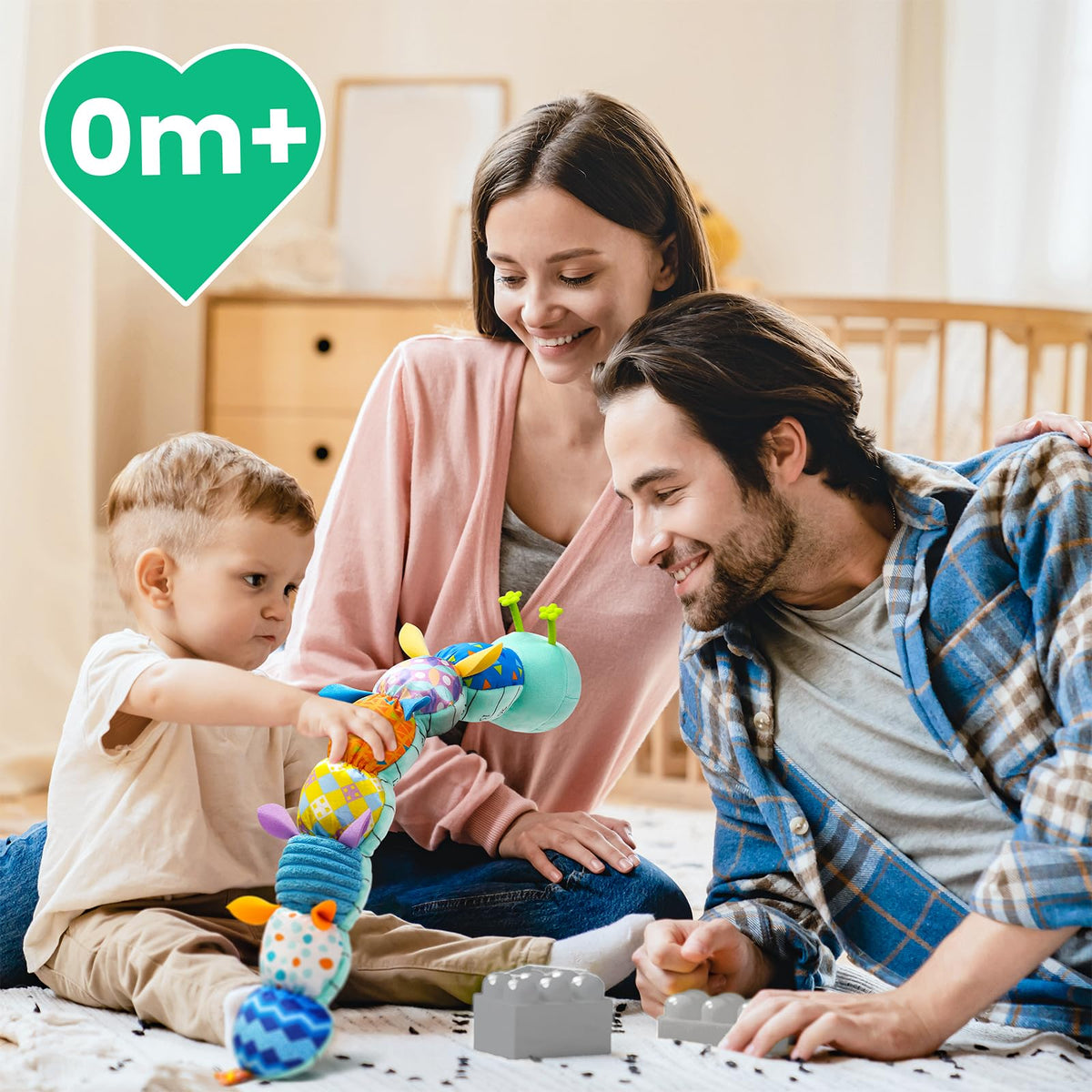 Sumobaby Caterpillar height ruler aids quick growth tracking.