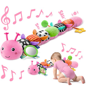 Sumobaby Caterpillar plush music toy for early auditory exploration and play