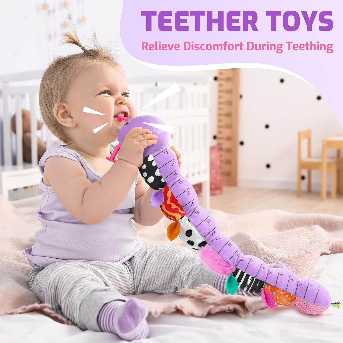 Sumobaby Caterpillar teething-friendly head for soothing relief