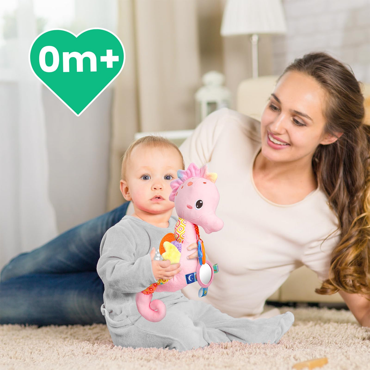 Sumobaby Seahorse back teething design supports teething comfort
