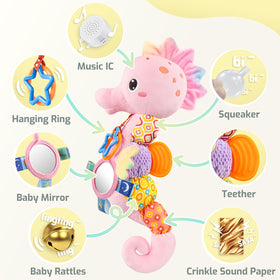 Sumobaby Seahorse baby mirror, safe reflective play encourages self-discovery