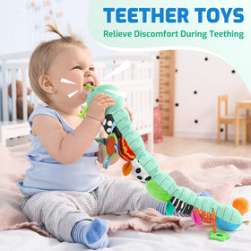 Sumobaby soft plush teething toy provides safe, skin-friendly comfort for mouthing.