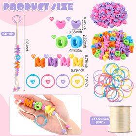 Suncalla colorful beads with MOM letters ready for creative bonding sessions