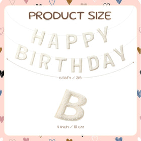 Suncalla pre-strung Happy Birthday banner ready to hang