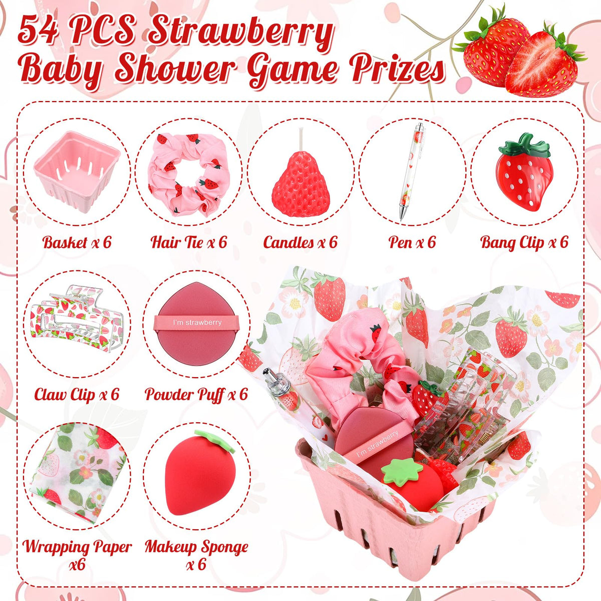 Suncalla strawberry candles pink decorative keepsakes for table decor