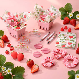 Suncalla strawberry hair ties pink soft accessories for guests
