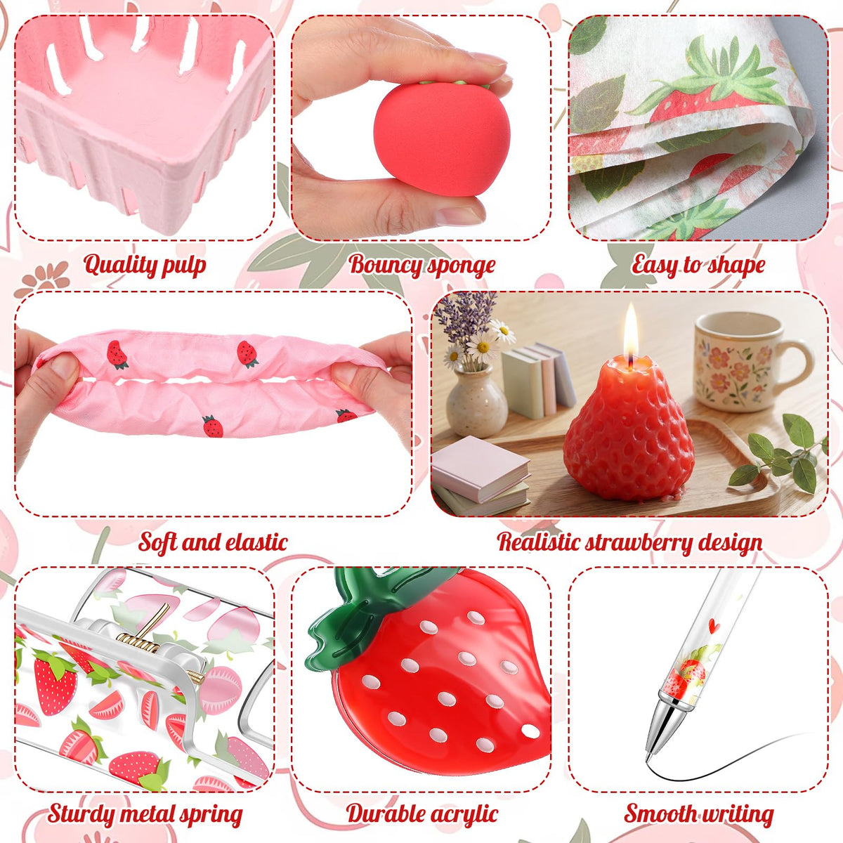 Suncalla strawberry pens pink handy writing tools for guests