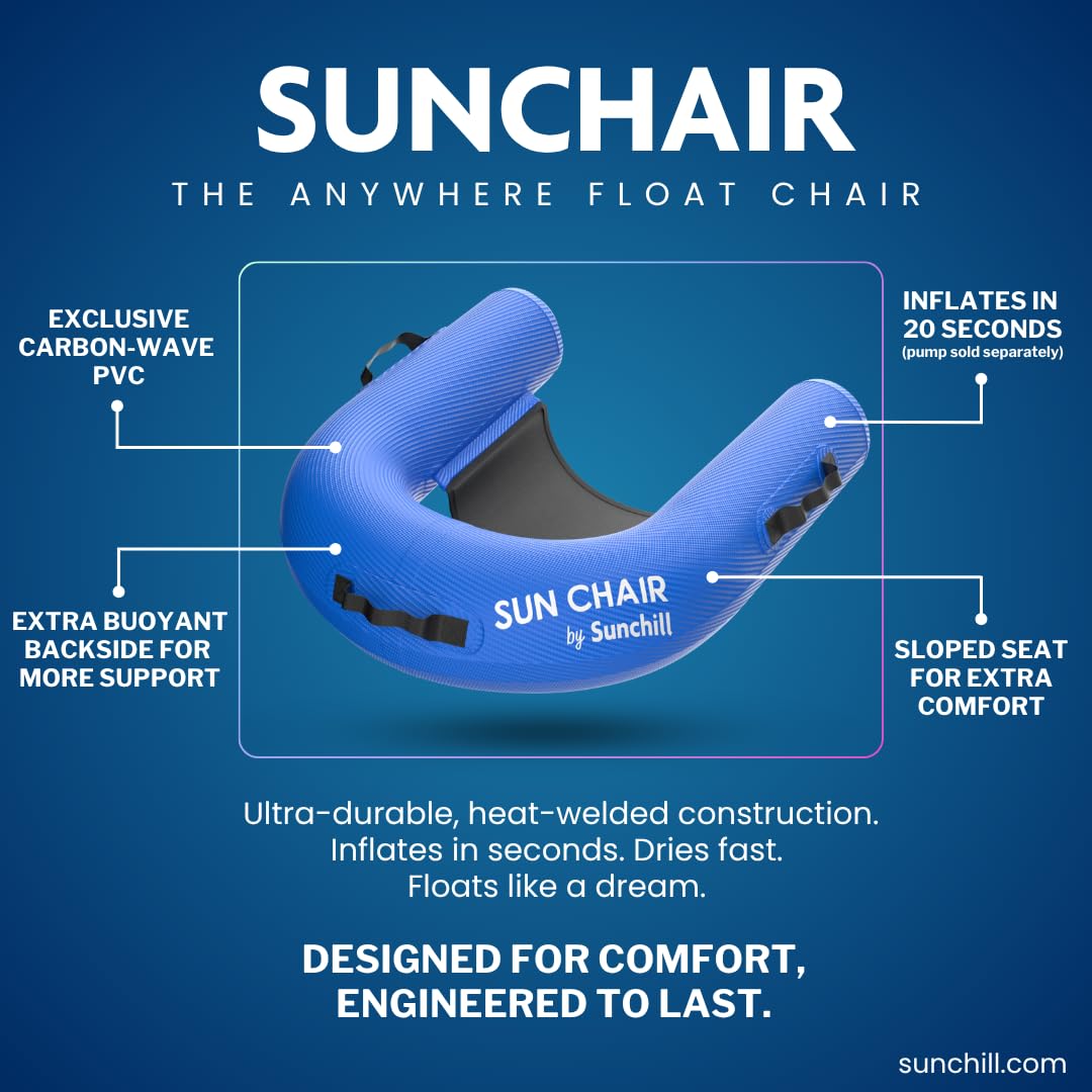 Sunchill SunChair sloped-seat design cushions you for comfort.